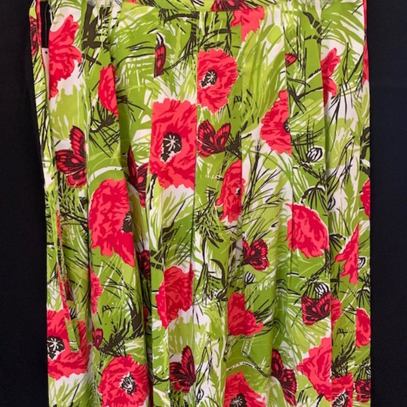Vintage (NEW with TAG) TALBOTS 100% Cotton FLORAL PLEATED SKIRT -Size 6 - Picture 12 of 12